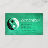Healing Hands Yin Yang symbool Appointing Business Visitekaartje (Voorkant)