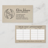 Healing Hands Yin Yang symbool Appointing Business Visitekaartje (Voorkant / Achterkant)