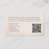 Healing Hands - Zen spa Waterverf illustratie Visitekaartje (Achterkant)