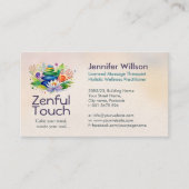 Healing Hands - Zen spa Waterverf illustratie Visitekaartje (Voorkant)