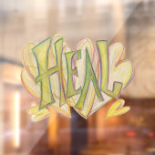 Healing Healing Healing Word Art Inspirerend Windo Raamsticker (Vel 2)