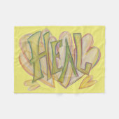 Healing Healing Hef Word Art Soft Chemo Fleece Bla (Voorkant (Horizontaal))