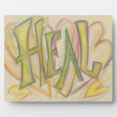 Healing Heart Inspirerend Word Art Print Plaques Fotoplaat (Voorkant)