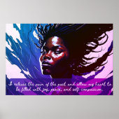 Healing Heart: Vreugde, Vrede & Zelfcompassie Post Poster (Voorkant)