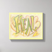 Healing Heart Word Art schilderen Gewikkelde canva Canvas Afdruk (Voorkant)
