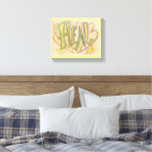 Healing Heart Word Art schilderen Gewikkelde canva Canvas Afdruk (Insitu (Slaapkamer))