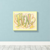 Healing Heart Word Art schilderen Gewikkelde canva Canvas Afdruk (Insitu (Houten vloer))