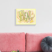 Healing Heart Word Art schilderen Gewikkelde canva Canvas Afdruk (Insitu (Woonkamer))