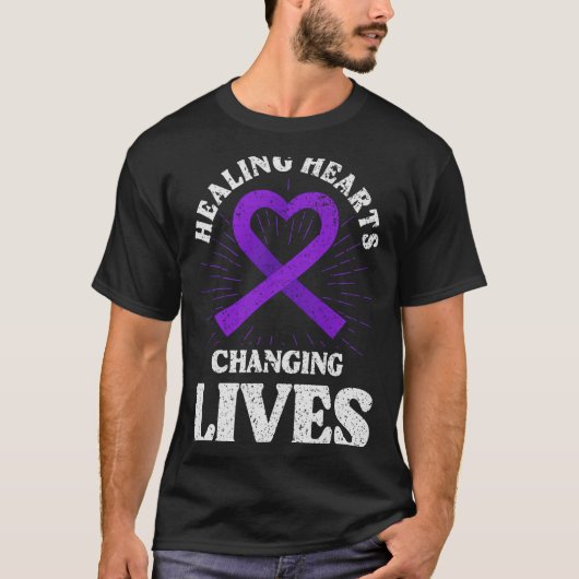 Healing Hearts bewustzijn huiselijk geweld T-shirt (Voorkant)