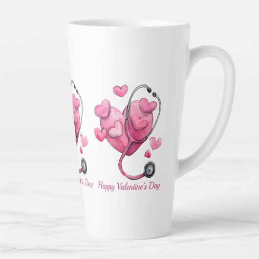 Healing Hearts Valentijnsontwerp Latte Mok (Rechts)