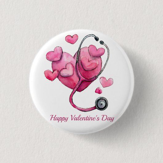 Healing Hearts Valentijnsontwerp Ronde Button 3,2 Cm (Voorkant)