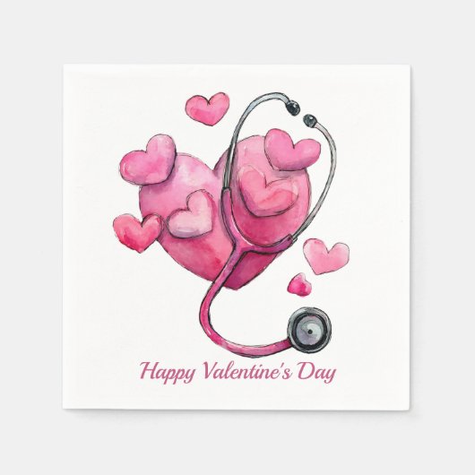 Healing Hearts Valentijnsontwerp Servet (Voorkant)