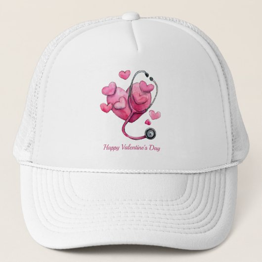 Healing Hearts Valentijnsontwerp Trucker Pet (Voorkant)