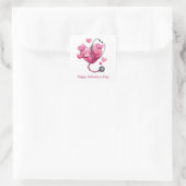 Healing Hearts Valentijnsontwerp Vierkante Sticker (Tas)