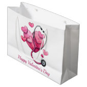 Healing Hearts Valentine Design Groot Cadeauzakje (Voorkant Gekanteld)