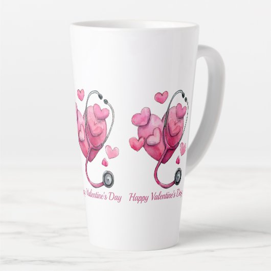 Healing Hearts Valentine Design Latte Mok (Rechterhoek)