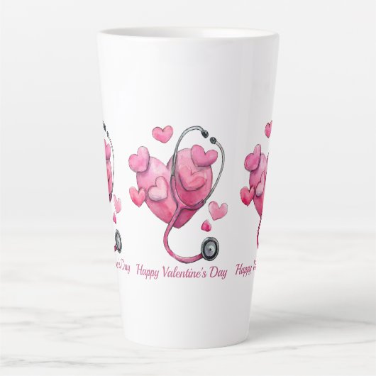 Healing Hearts Valentine Design Latte Mok (Voorkant)