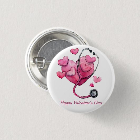 Healing Hearts Valentine Design Ronde Button 3,2 Cm (Voorkant /achterkant)