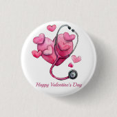 Healing Hearts Valentine Design Ronde Button 3,2 Cm (Voorkant)