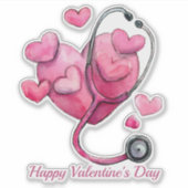 Healing Hearts Valentine Design Sticker (Voorkant)
