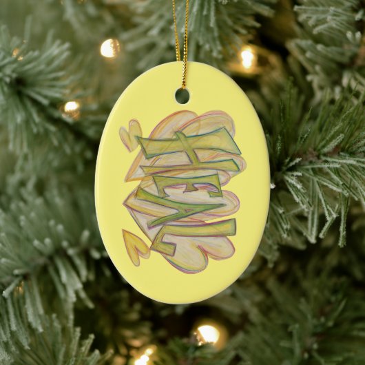 Healing Hearts Word Art Holiday Gift Ornament (Boom)