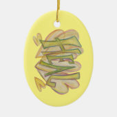 Healing Hearts Word Art Holiday Gift Ornament (Voorkant)