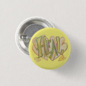 Healing Heels Word Art Lapel Button (Voorkant /achterkant)