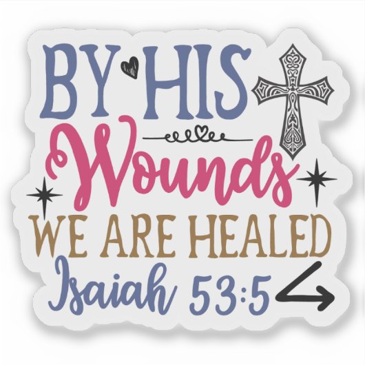 Healing & Hope Bijbelvers Sticker (Voorkant)