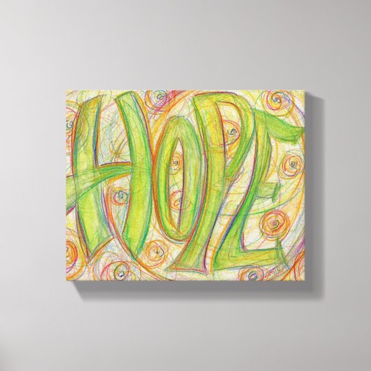 Healing Hope Word Art Painting Wrapped Canvas Art (Voorkant)