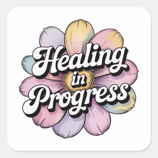 Healing in Progress Gentle Reminder Sticker (Voorkant)