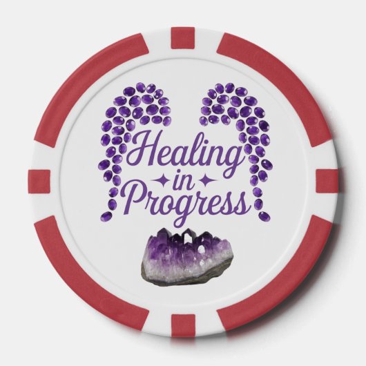 Healing In Progress Innerlijke Vrede Laden Poker Chips (Voorkant)