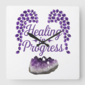 Healing In Progress Innerlijke Vrede Laden Vierkante Klok (Voorkant)