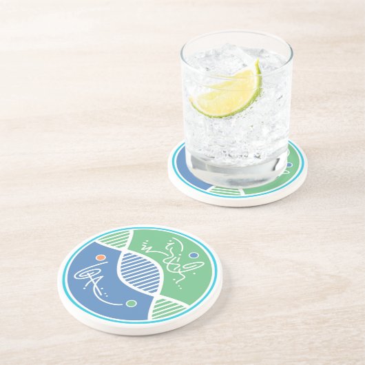 Healing Inner Circle Symbool op Stone Onderzetter (Zijkant)