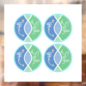 Healing Inner Circle Symbool Window Cling (4-up) Raamsticker (Vel 2)