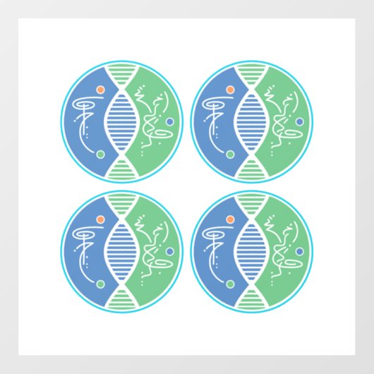 Healing Inner Circle Symbool Window Cling (4-up) Raamsticker (Vel)