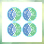 Healing Inner Circle Symbool Window Cling (4-up) Raamsticker (Vel 3)