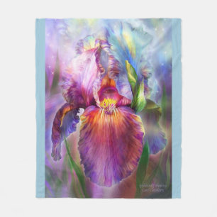 Healing Iris Goddess Art Blanket Fleece Deken