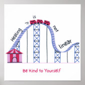 'Healing Isn't Linear' Health Awareness Poster  (Voorkant)