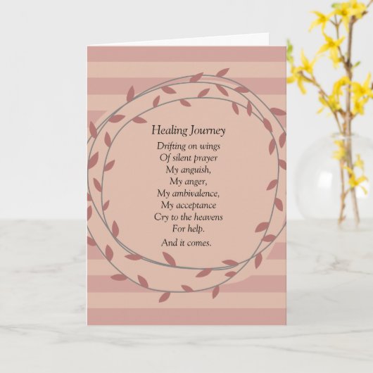 Healing Journey Inspirerend Gedicht Kaart (Gele Bloem)