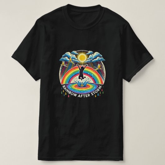 Healing Journey: Regenboog van Hoop T-shirt (Design voorkant)