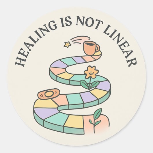 Healing Journey Sticker | Inspirerend mentaal (Voorkant)