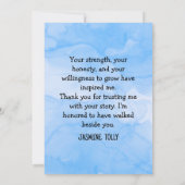 Healing Journey Thank You Card – Floral Watercolor Bedankkaart (Achterkant)