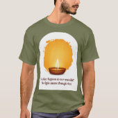 Healing Light Candle T‑Shirt | Inspirational Quote T-shirt (Voorkant)