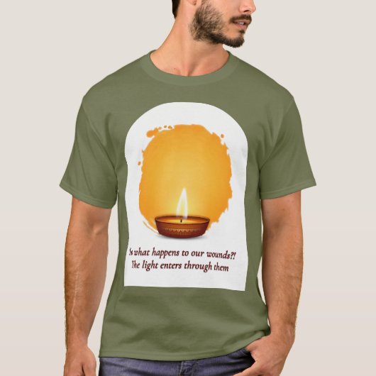 Healing Light Candle T‑Shirt | Inspirational Quote T-shirt (Voorkant)