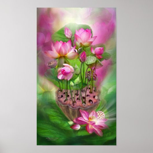 Healing Lotus - Crown Chakra Art Poster/Print Poster (Voorkant)