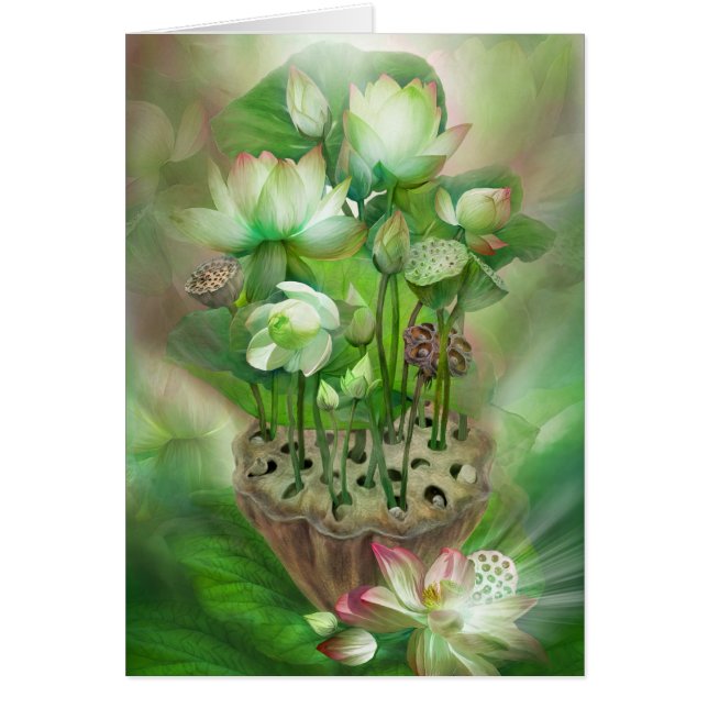 Healing Lotus Heart Chakra Art Card (Voorkant)