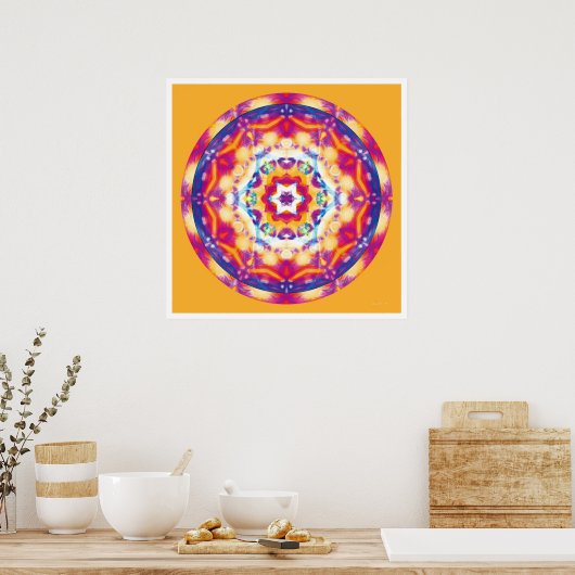 Healing Mandala 12 Poster (Keuken)