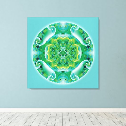 Healing Mandala 4 Canvas Print (Insitu (Houten vloer))
