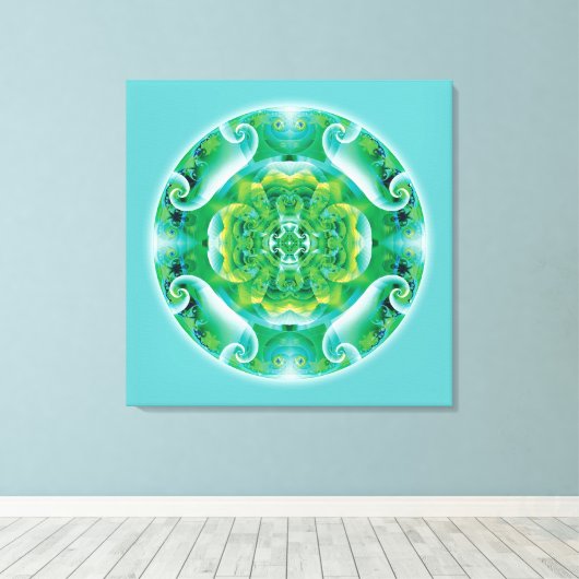 Healing Mandala 4 Canvas Print (Insitu (Houten vloer))