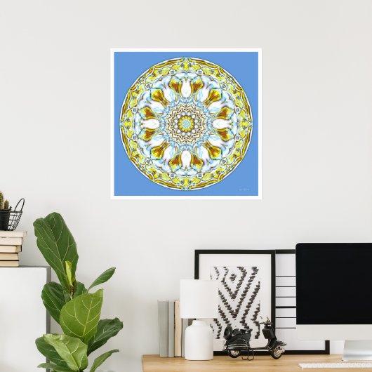 Healing Mandala 8 Poster (Thuiskantoor)